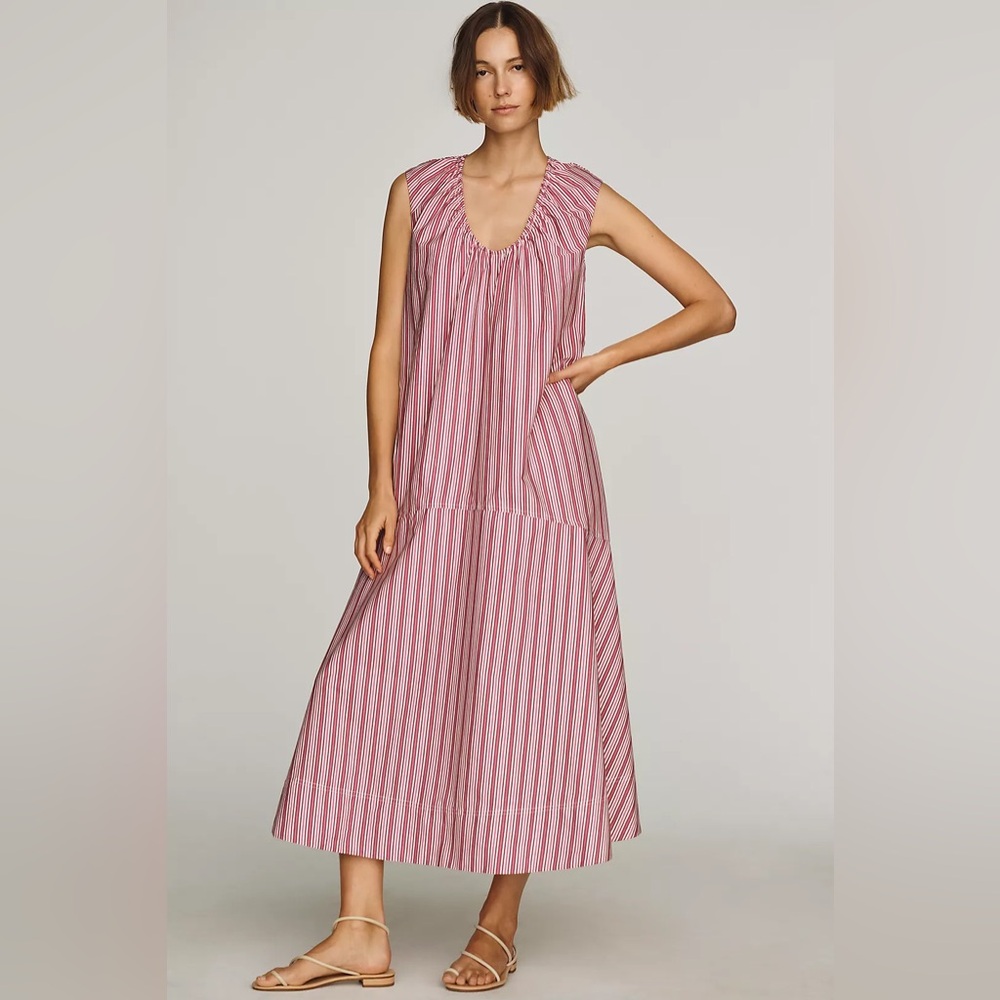 NWT! Anthropologie Maeve 100% Cotton Poplin Maxi Dress - Size Medium 🛶